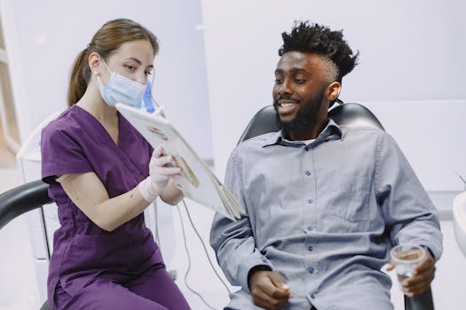 nurse discussing care plan with patient