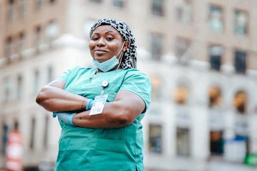 healthcare professional enjoying lunch outdoors