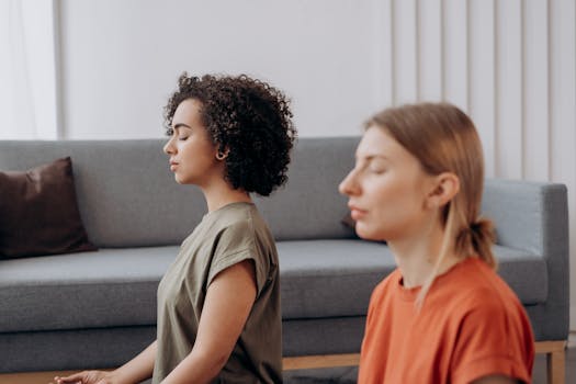 nurse practicing mindfulness