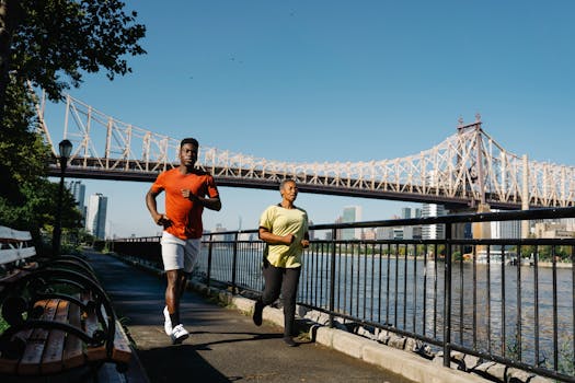 Team exercising together outdoors