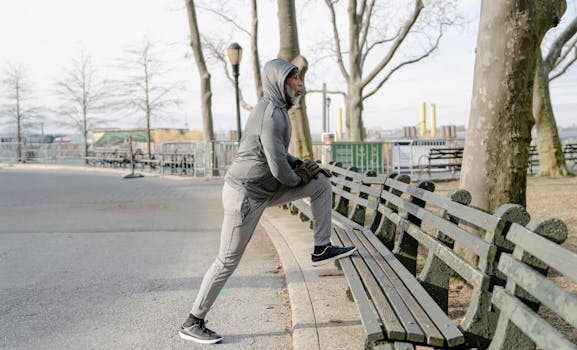 A healthcare professional jogging in a park