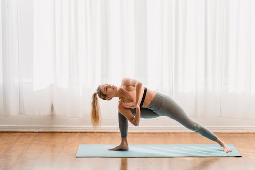 a healthcare professional engaging in a yoga class