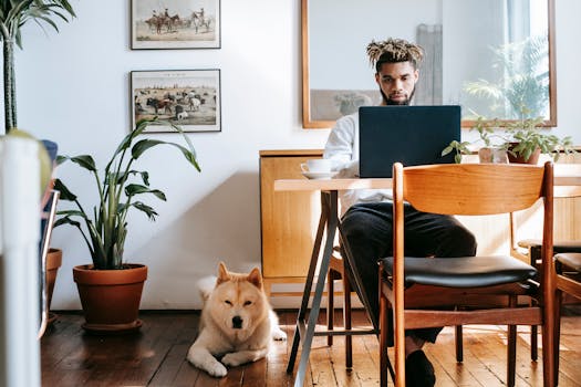 dedicated home workspace