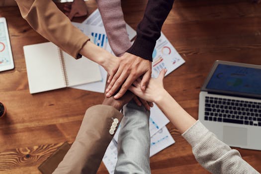 healthcare team in a support meeting