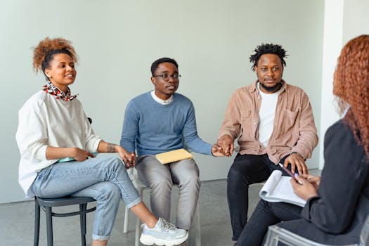 Group of healthcare professionals in a meeting